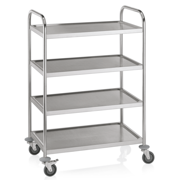 Servierwagen mit vier Ablagen, 85 x 53 x 125 cm