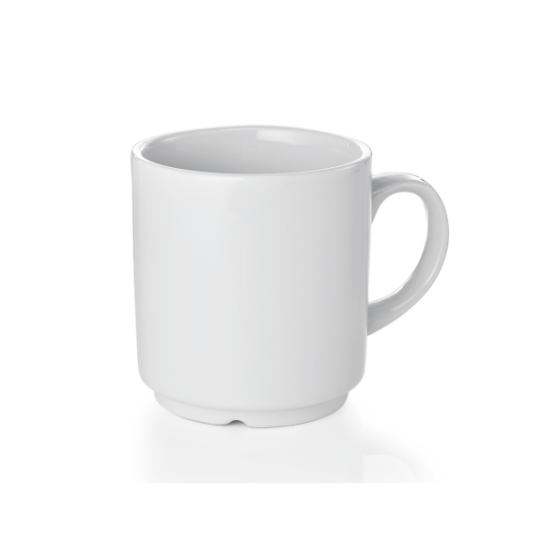 Stackable Mug 250 ml, Hamburg Series, white porcelain