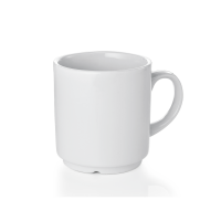 Stapelbarer Becher 250 ml, Porzellan weiß, Serie...