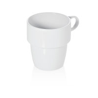 Stapelbarer Becher 250 ml, Porzellan weiß, Serie...