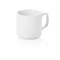 Stapelbarer Kaffeebecher 260 ml, Porzellan weiß,...