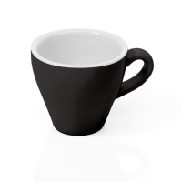 Untertasse 90 ml für Espresso-Obertasse, Serie Italia, klassisches Schwarz-Weiß-Design