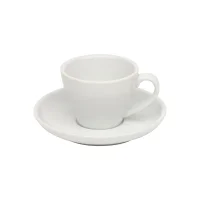 Saucer for Coffee Cup Doppio 180 ml, Italy Series, white porcelain
