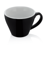 Untertasse 180 ml für Doppio Espresso-Obertasse, Serie Italia, klassisches Schwarz-Weiß-Design