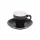 Untertasse 180 ml für Doppio Espresso-Obertasse, Serie Italia, klassisches Schwarz-Weiß-Design