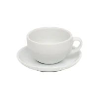 Saucer for Cappuccino Cups 200 and 280 ml, Italy Series, white porcelain