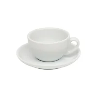 Saucer for Cappuccino Cups 200 and 280 ml, Italy Series, white porcelain