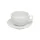 Saucer for Cappuccino Cups 200 and 280 ml, Italy Series, white porcelain